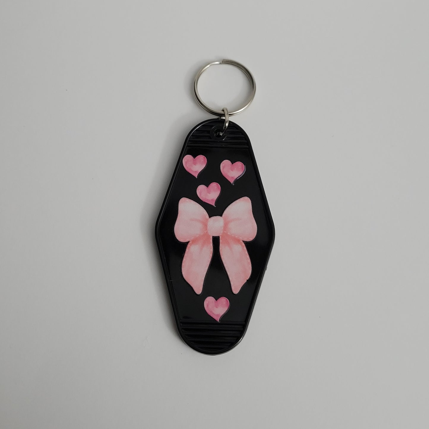 Coquette Bow and Hearts Hotel Keychain