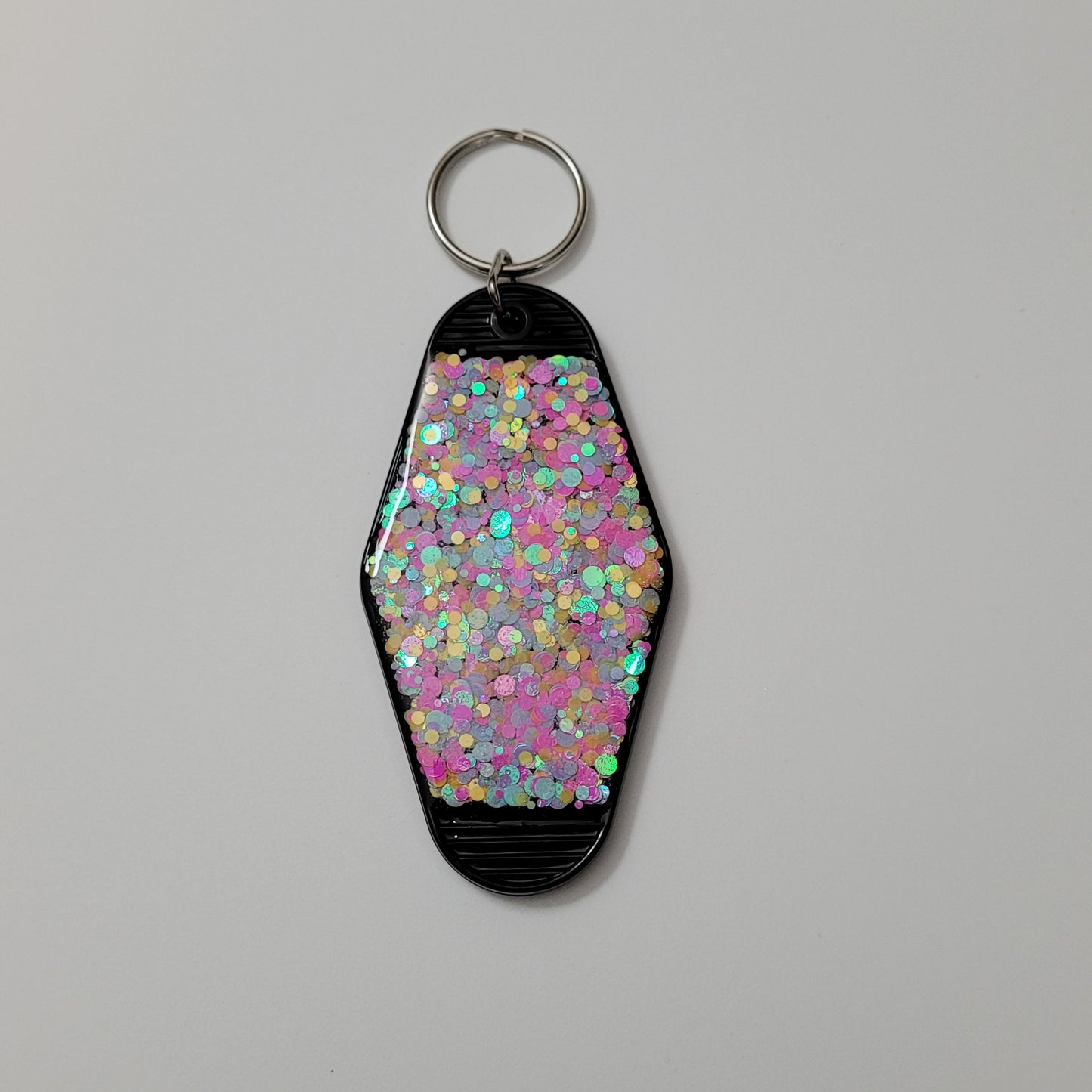 Beach Vibes Confetti Hotel Keychain