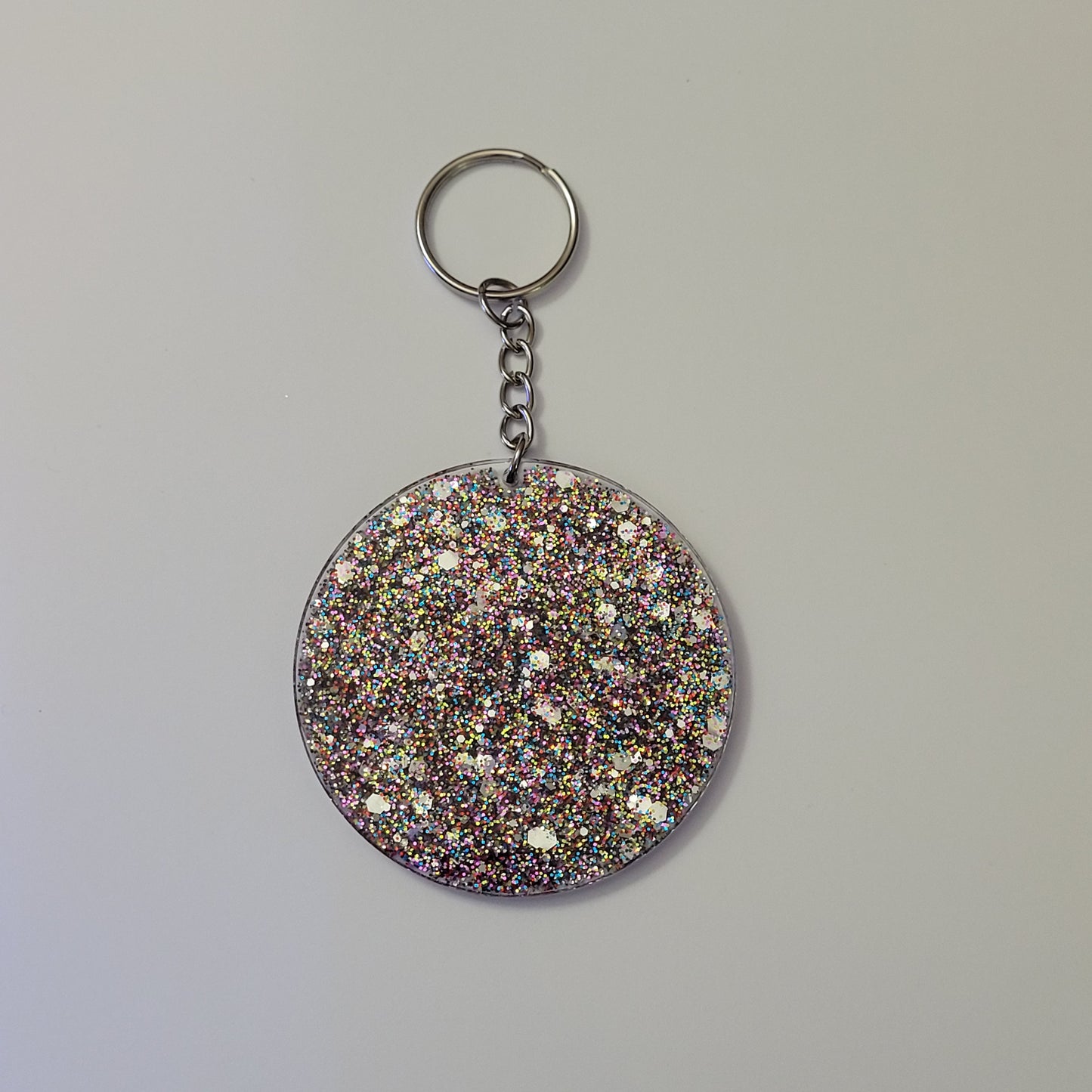 Last Friday Night Confetti Round Keychain