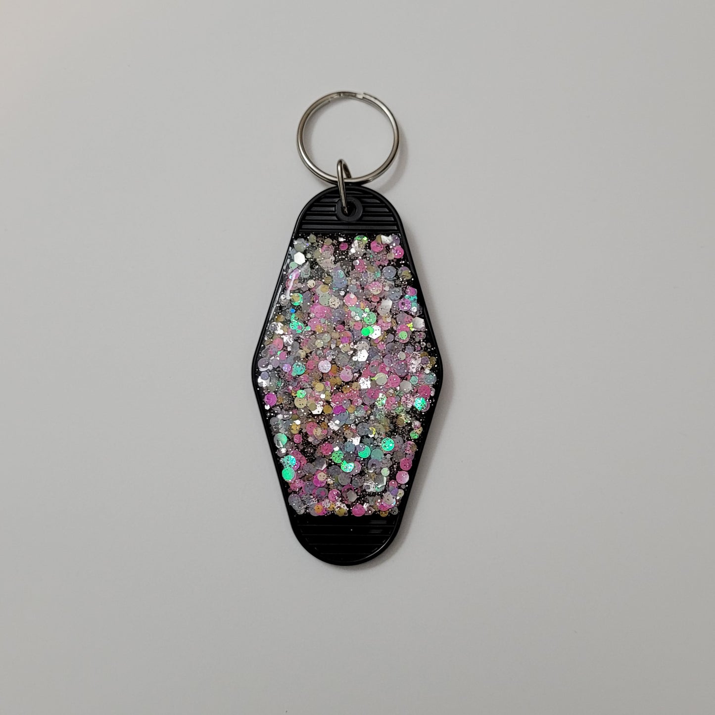 Let's Travel Confetti Hotel Keychain