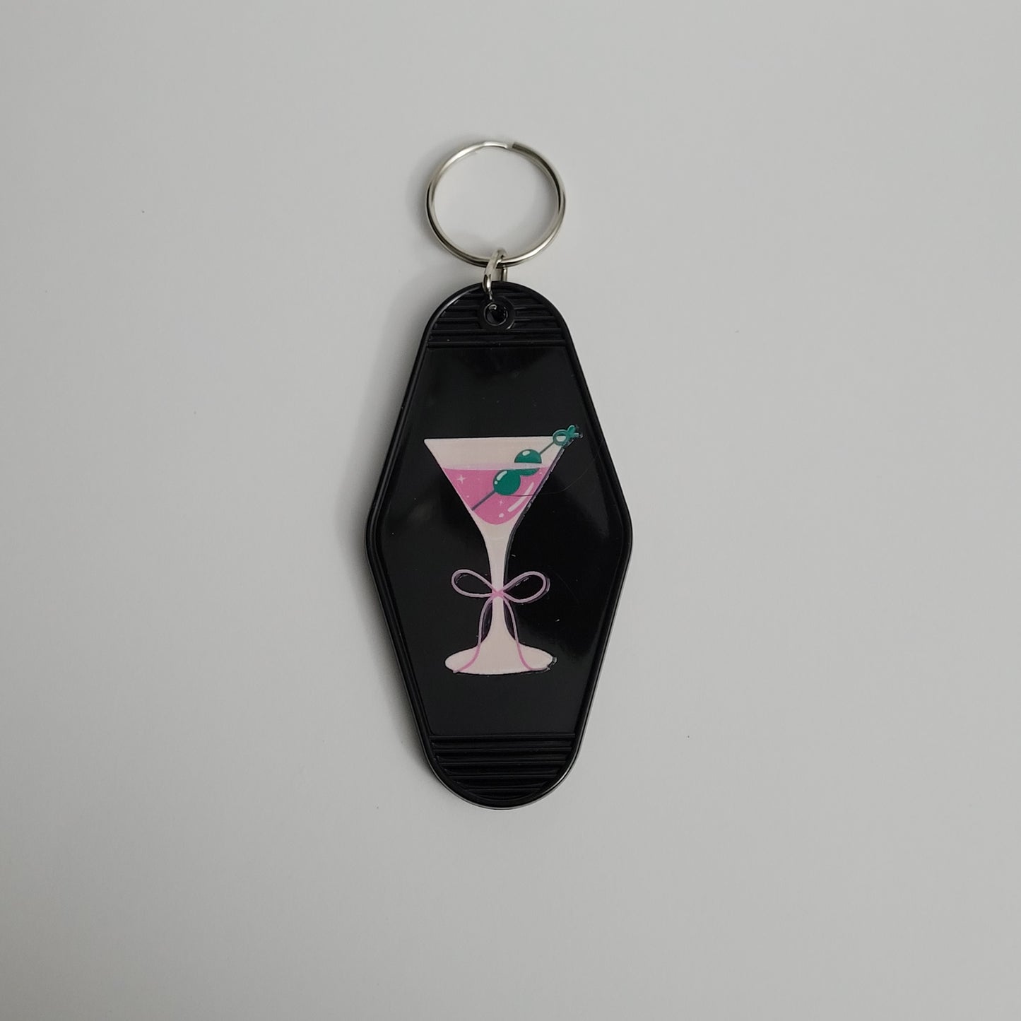 Martini Glass Hotel Keychain