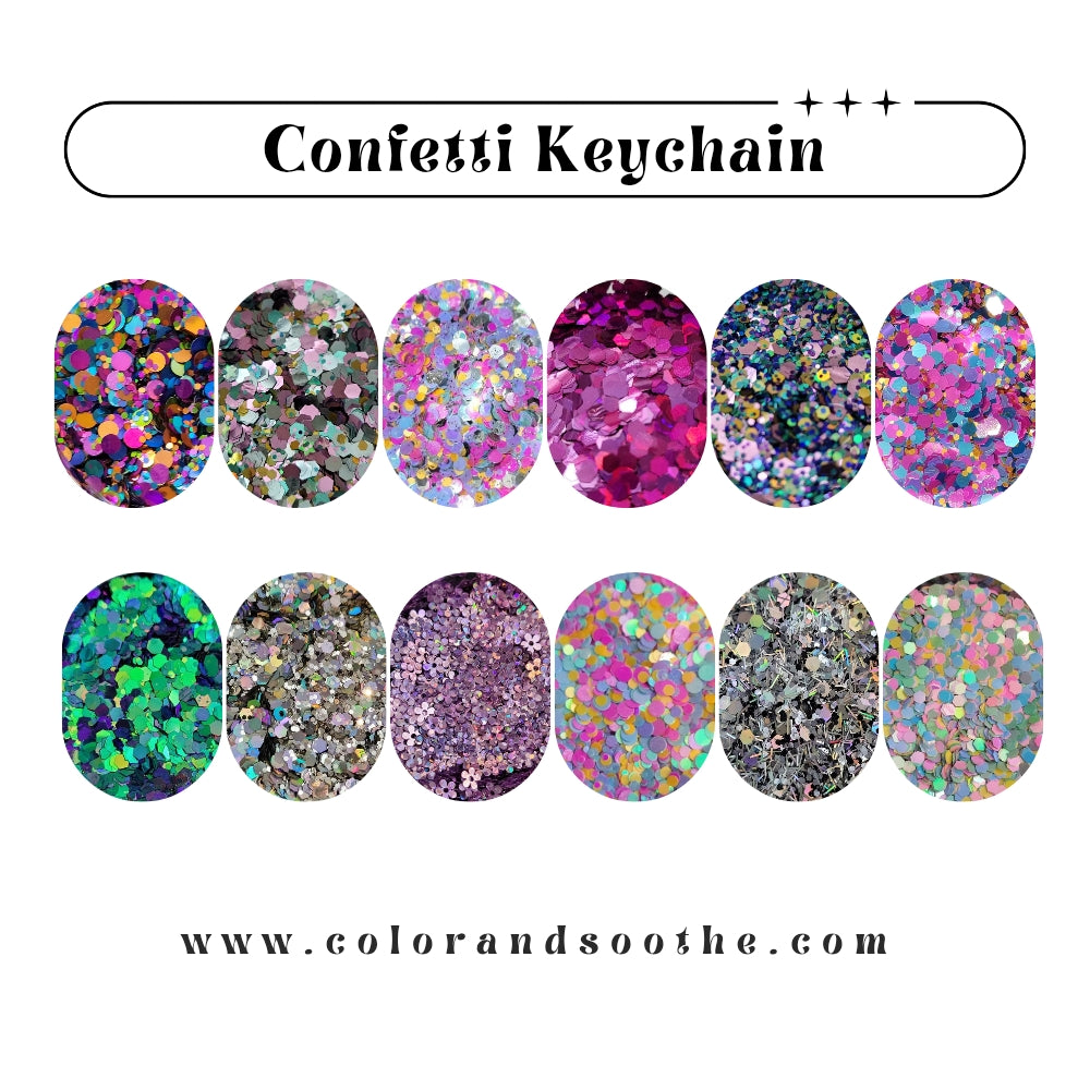 Create Your Own Confetti Keychain