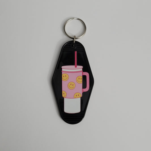 Big Cups Makes Me Smile Hotel Keychain