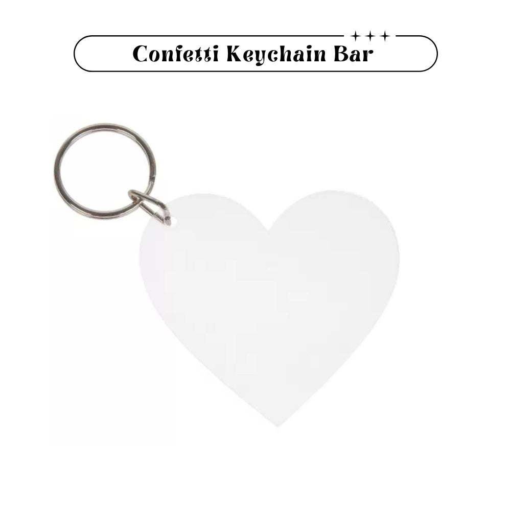 Confetti Keychain Heart
