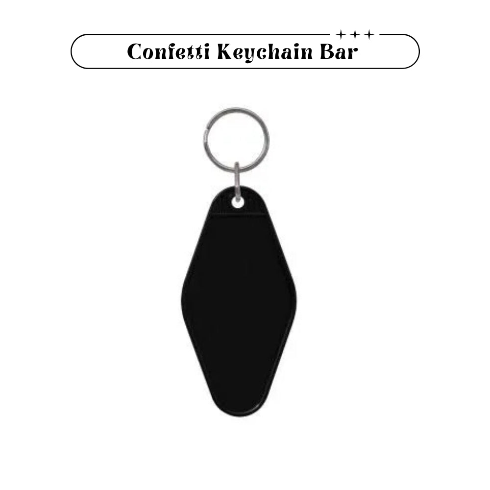 Confetti Keychain Black Hotel