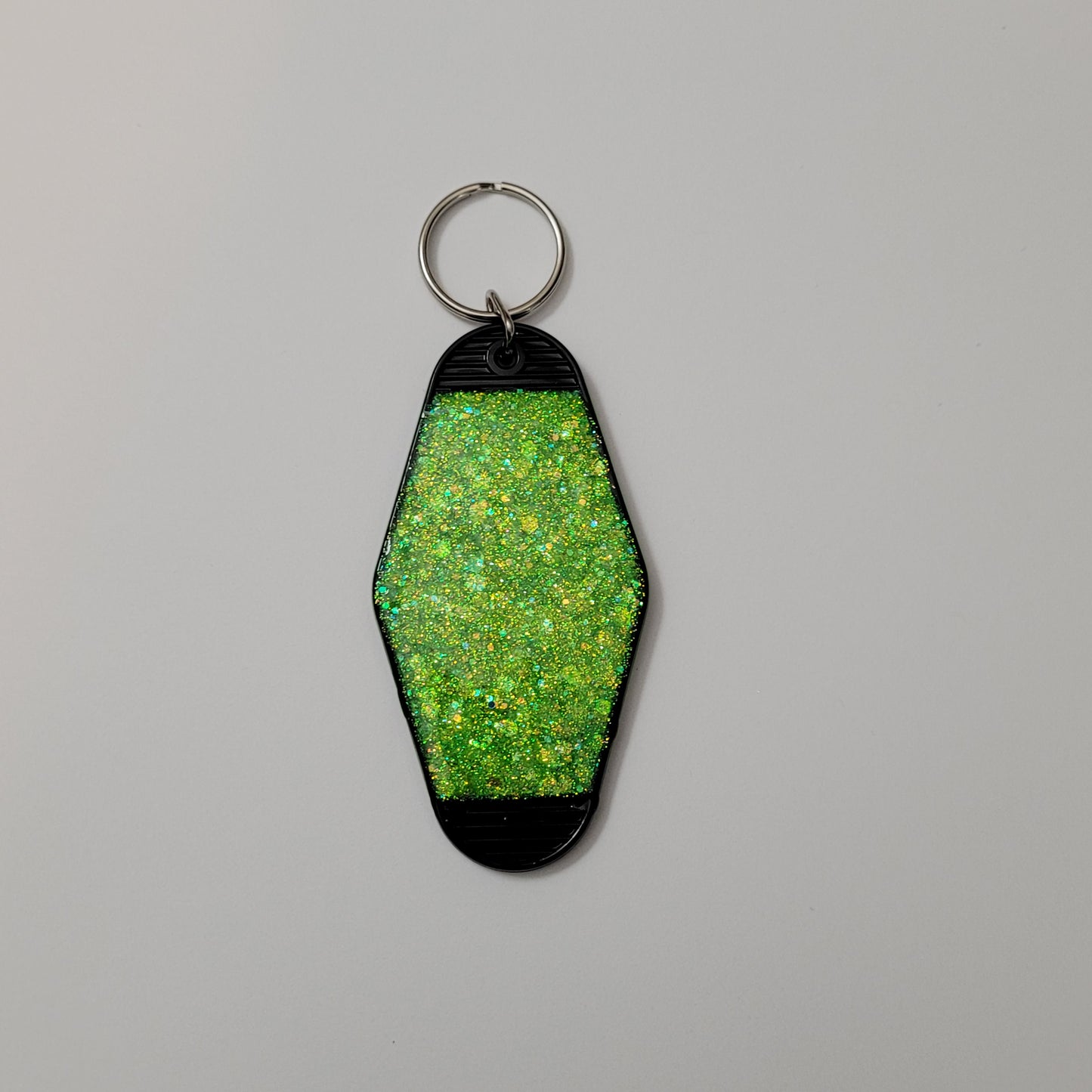 Neon Lights Confetti Hotel Keychain