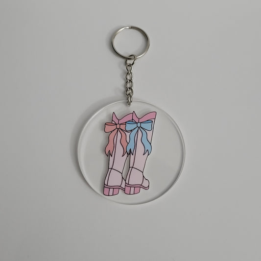 Chic Western Boots Acrylic Keychain