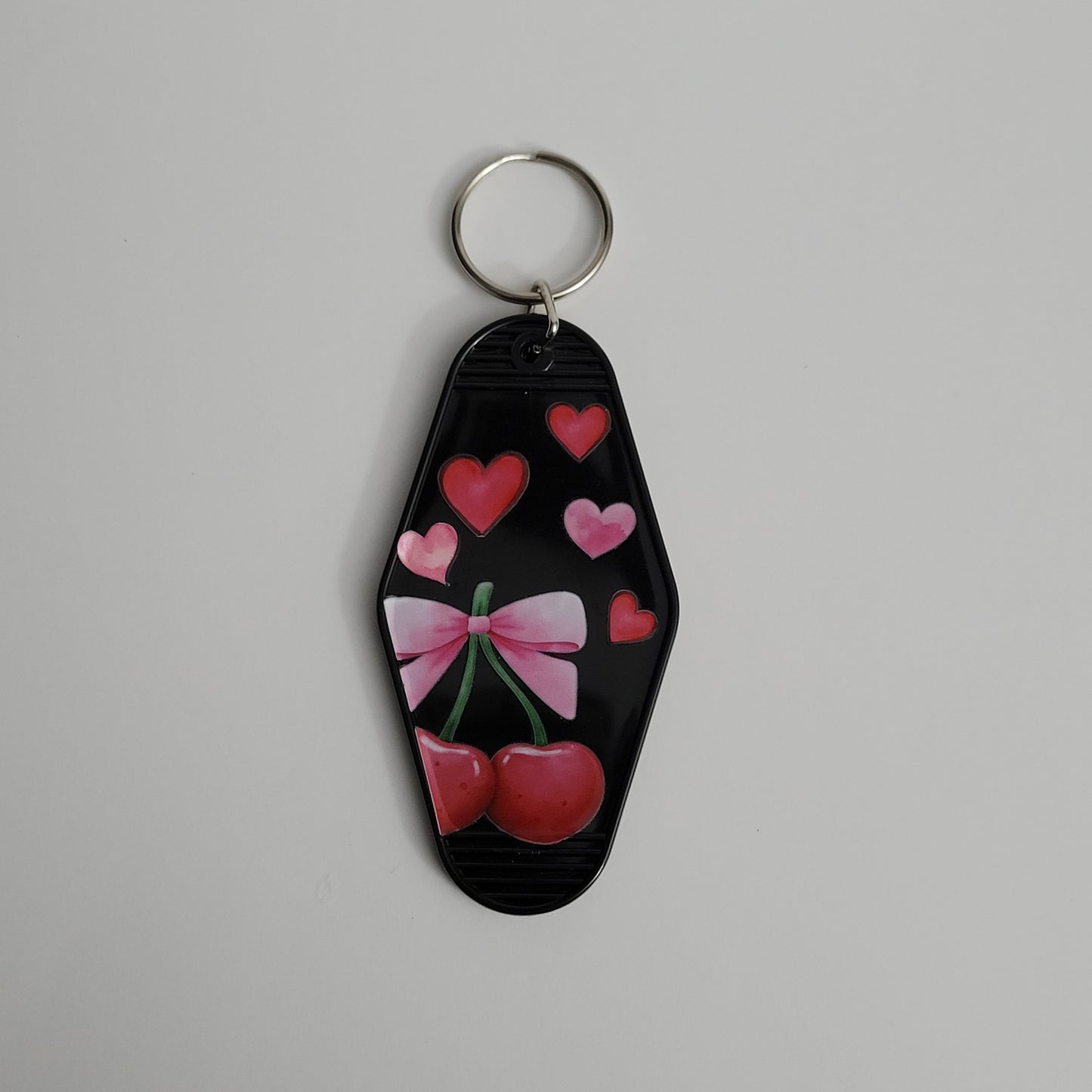 Cherry with Hearts Hotel Keychain