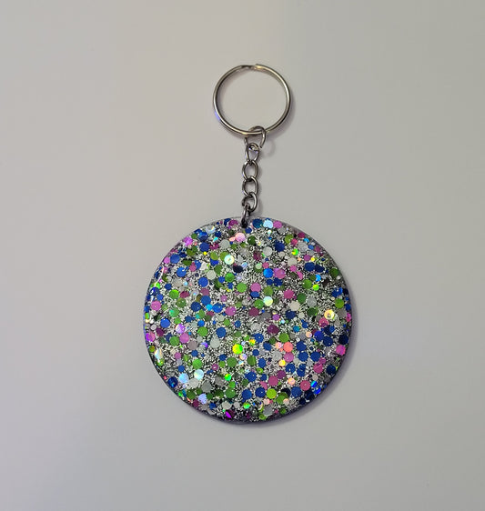 Check Back Tomorrow Confetti Round Keychain