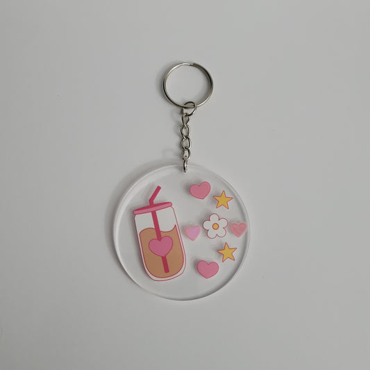I Heart Coffee Acrylic Keychain