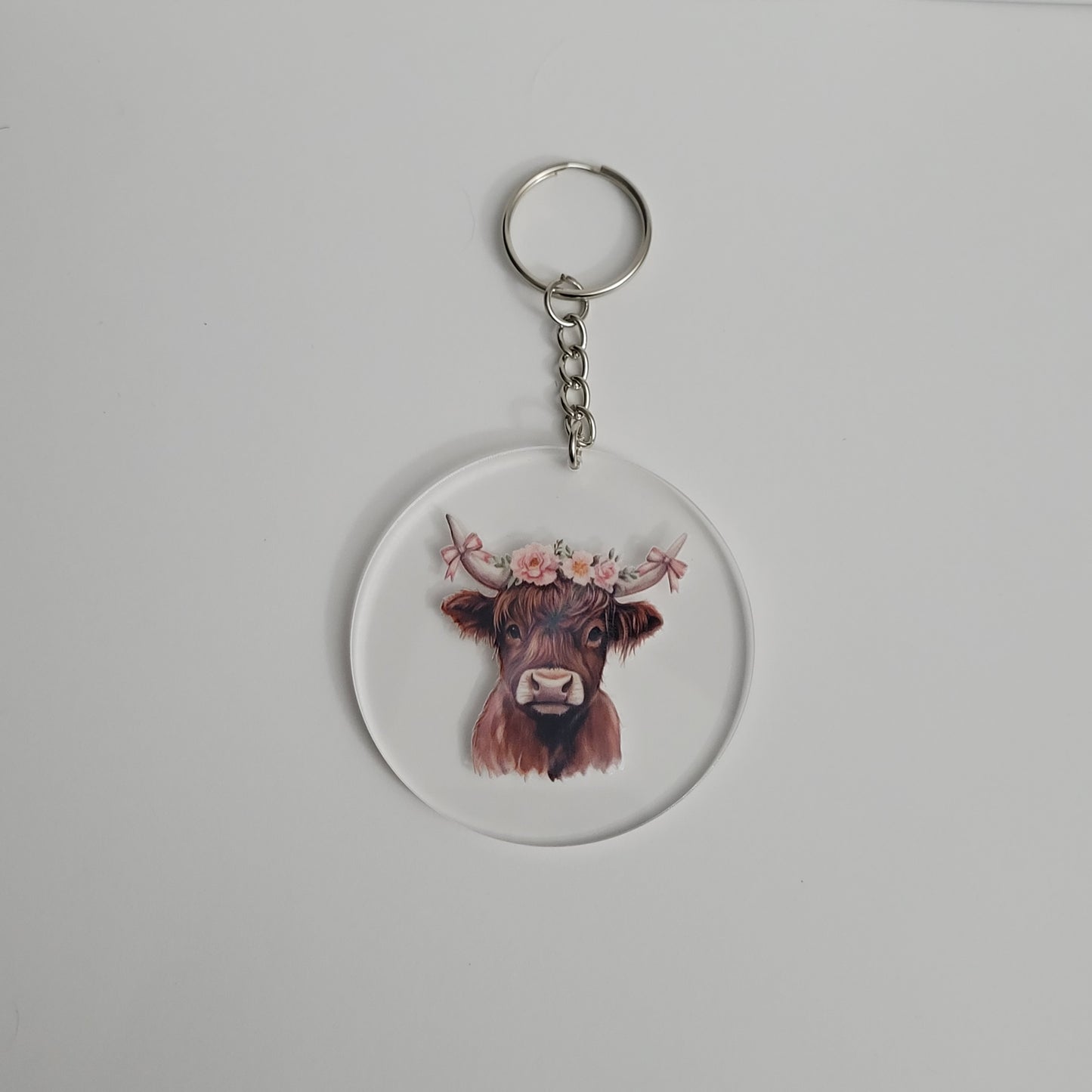 Highland Cow Acrylic Keychain