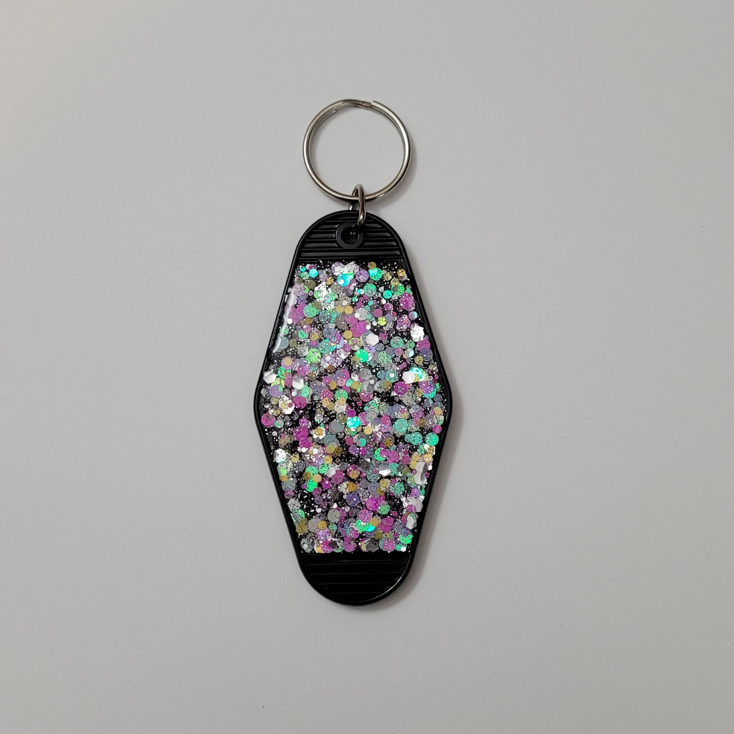 Let's Travel Confetti Hotel Keychain
