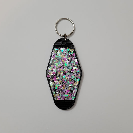 Let's Travel Confetti Hotel Keychain