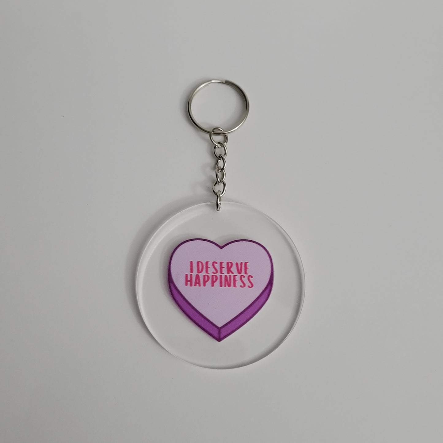 I Deserve Happiness Acrylic Keychain