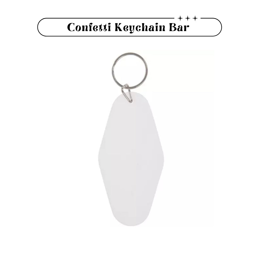 Confetti Keychain Clear Hotel