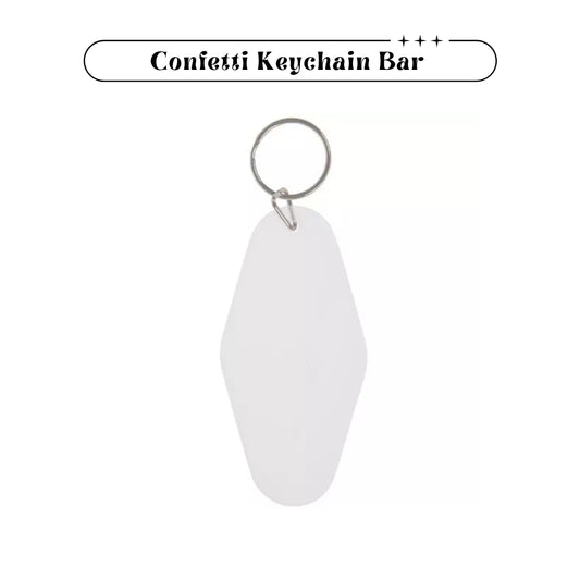 Confetti Keychain Clear Hotel
