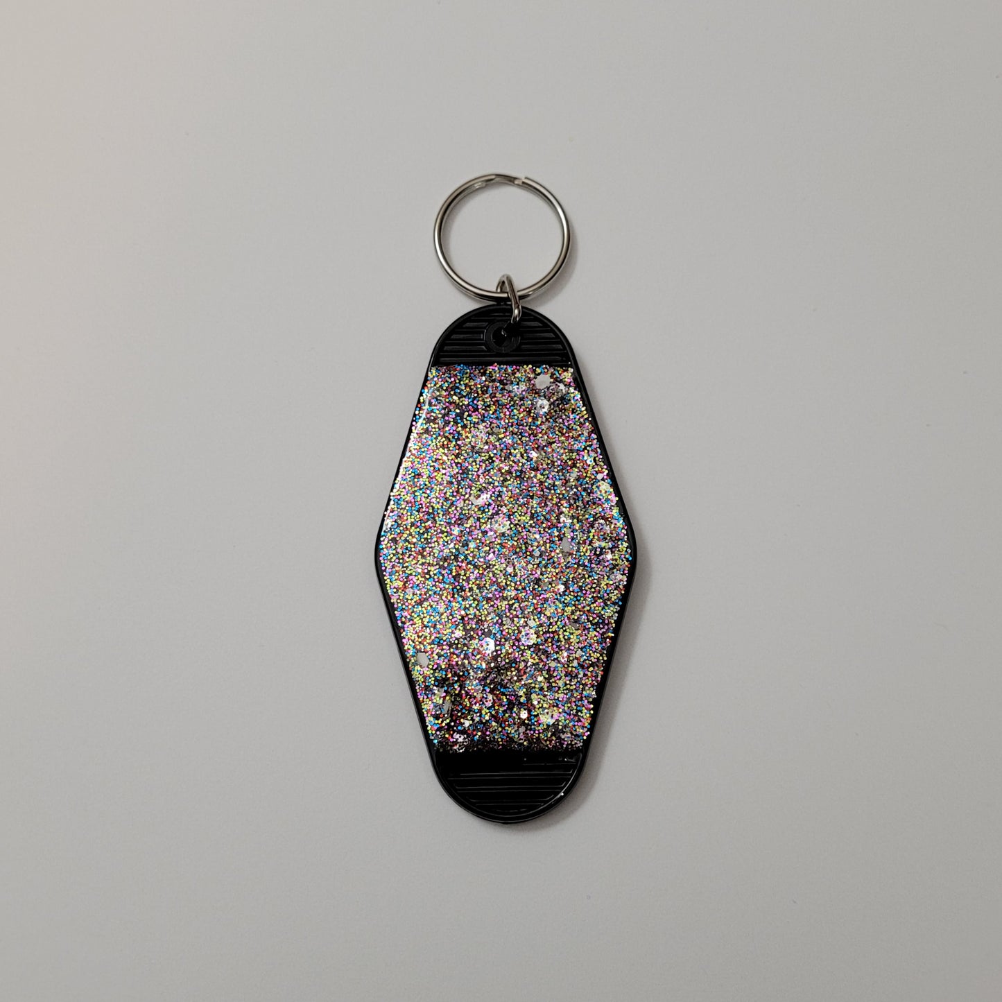 Last Friday Night Confetti Hotel Keychain