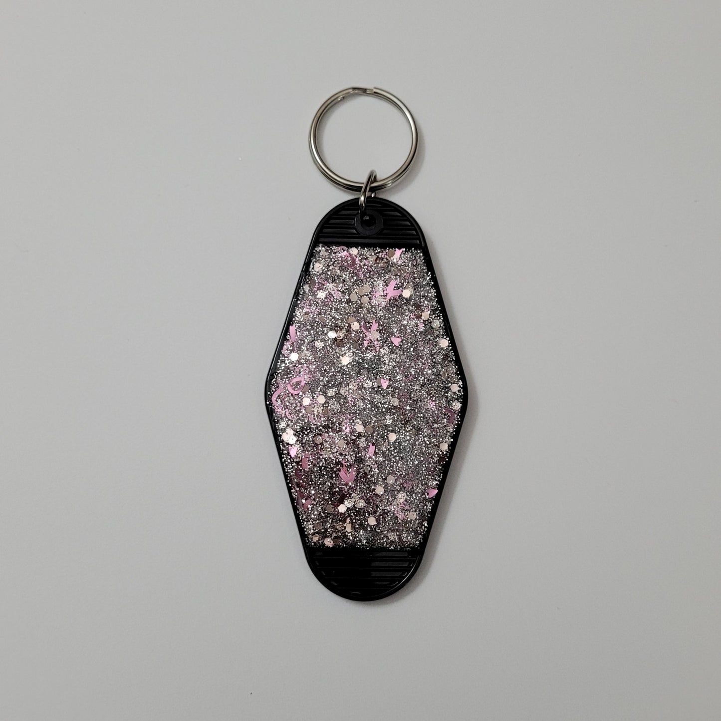Breast Cancer Awareness Confetti Hotel Keychain