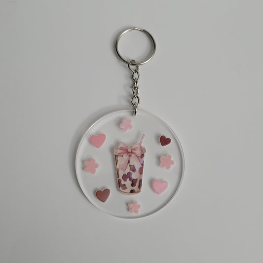 I Heart Iced Coffee Acrylic Keychain