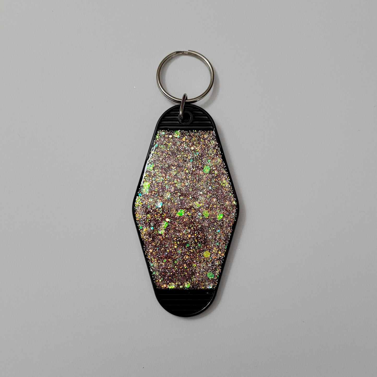 Rosey Till Midnight Confetti Hotel Keychain