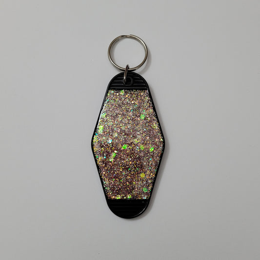 Rosey Till Midnight Confetti Hotel Keychain