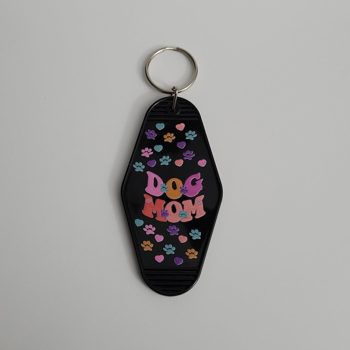 Dog Mom Hotel Keychain