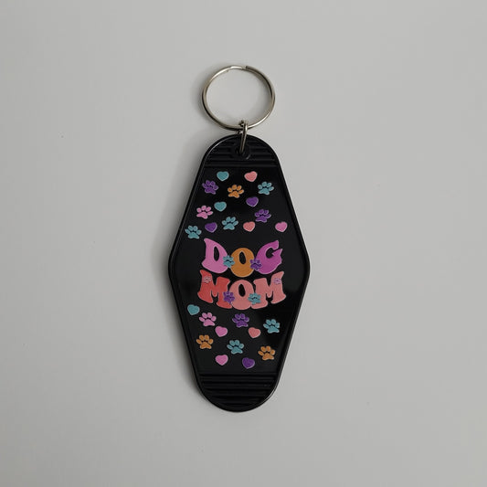 Dog Mom Hotel Keychain