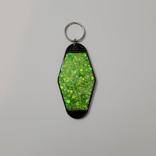 Neon Lights Confetti Hotel Keychain