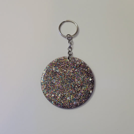 Last Friday Night Confetti Round Keychain