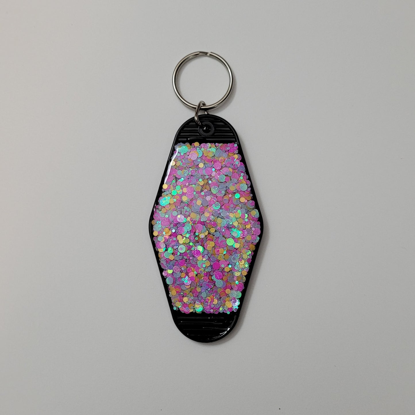 Beach Vibes Confetti Hotel Keychain