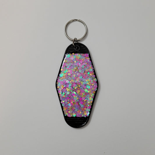 Beach Vibes Confetti Hotel Keychain