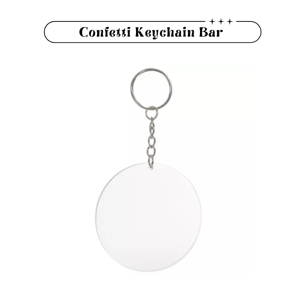 Confetti Keychain Round