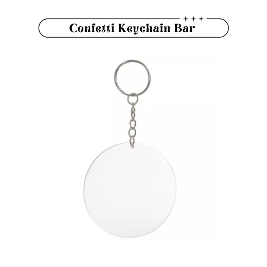 Confetti Keychain Round