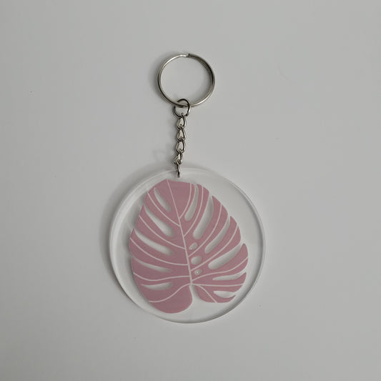 Tropical Leaf Acrylic Keychain