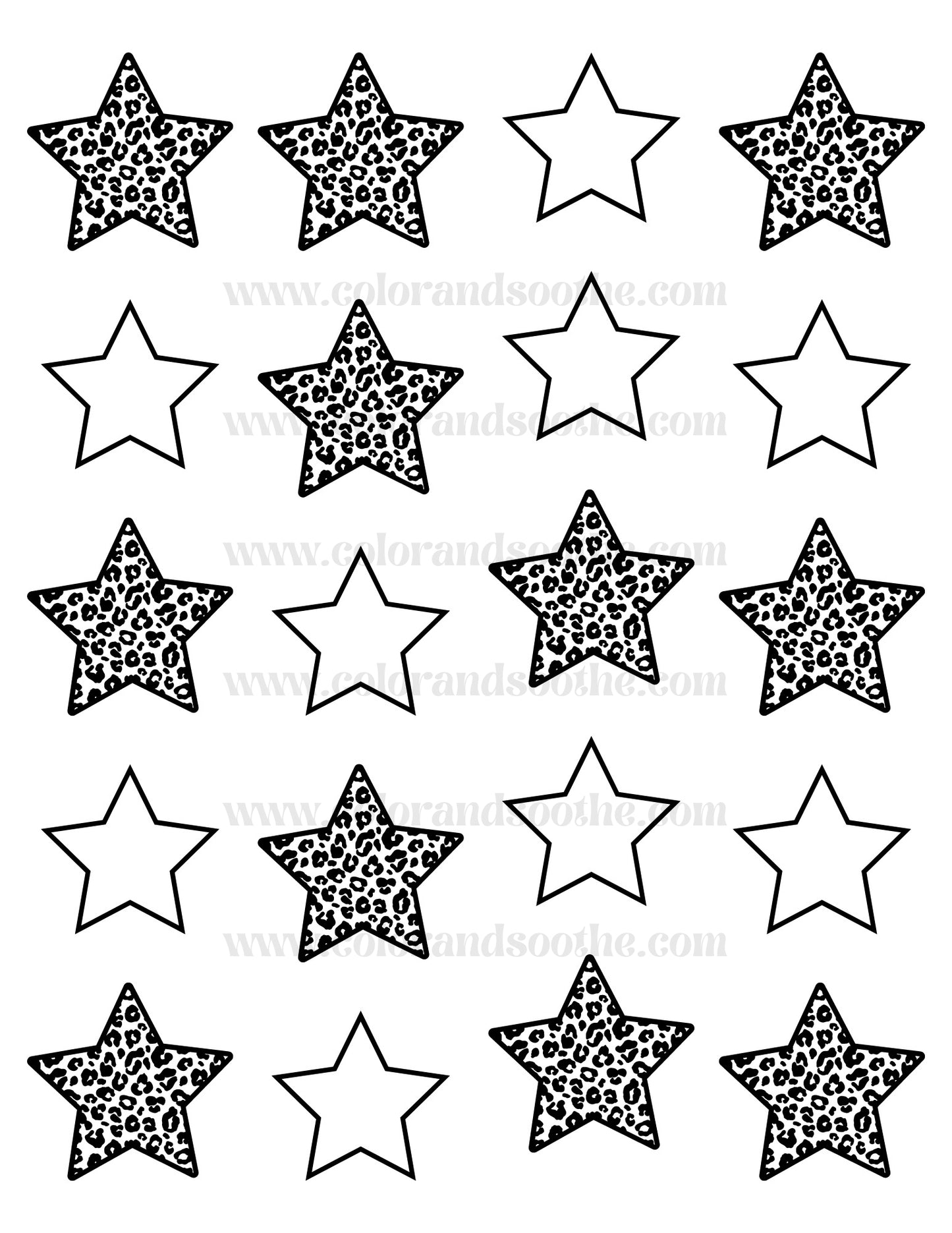 Leopard Print Stars